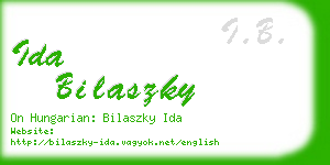 ida bilaszky business card